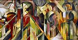 Franz Marc Canvas Paintings - Stalle